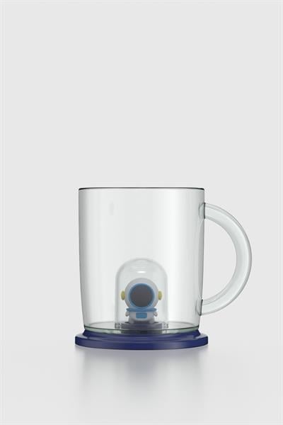 Renga Joy Astronot Figürlü 250 ml Kulplu Tritan Bardak 222059 Mavi