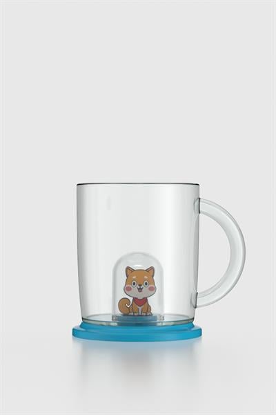 Renga Joy Kedi Figürlü 250 ml Kulplu Tritan Bardak 222053 Mavi