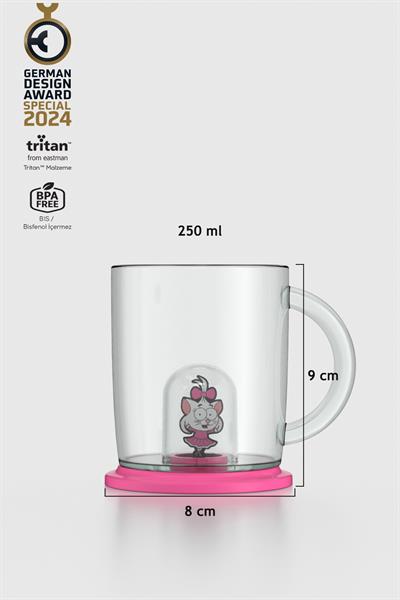 Renga Joy Kral Şakir Canan Figürlü 250 ml Kulplu Tritan Bardak 222038 Pembe
