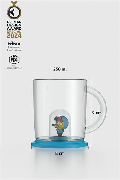Renga Joy Kral Şakir Figürlü 250 ml Kulplu Tritan Bardak 222038 Mavi
