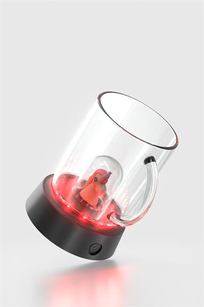 Renga Joy Unicorn Figürlü 250 ml Kulplu Pembe Led Işıklı Tritan Bardak 222061