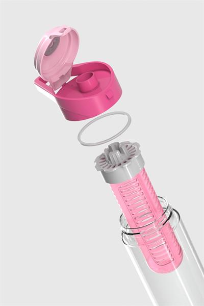 Renga Juno 630 ml Tritan Detoks Matara 911046 Fuşya-Pudra