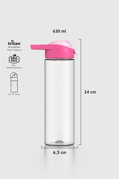 Renga Juno 630 ml Tritan Matara 911045 Fuşya-Pudra