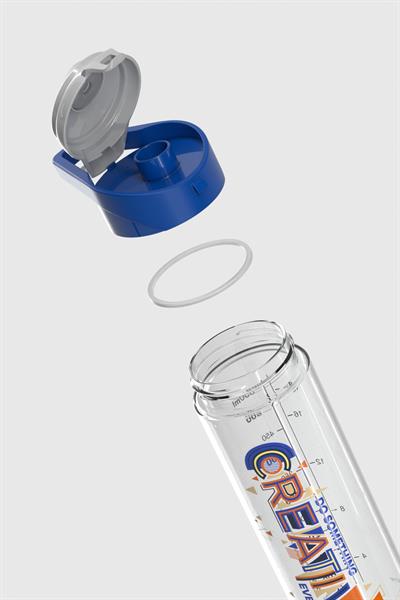 Renga Juno Creative Desen 630 ml Tritan Matara 912088 Mavi-Gri