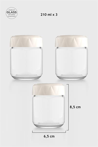 Renga Lexa 210 ml 3lü Cam Baharatlık Seti 161015 Bej