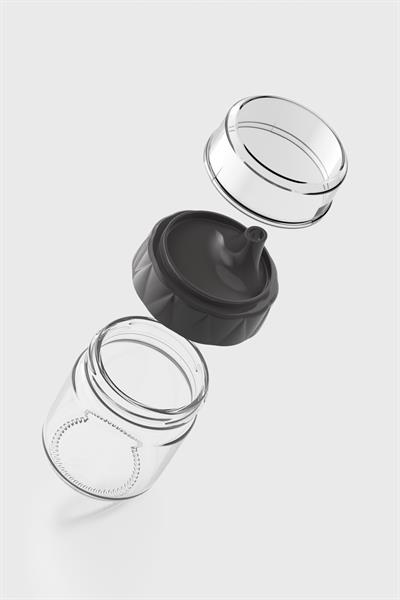 Renga Lexa 210 ml Füme Kapaklı Cam Sütlük ve Sosluk 201014