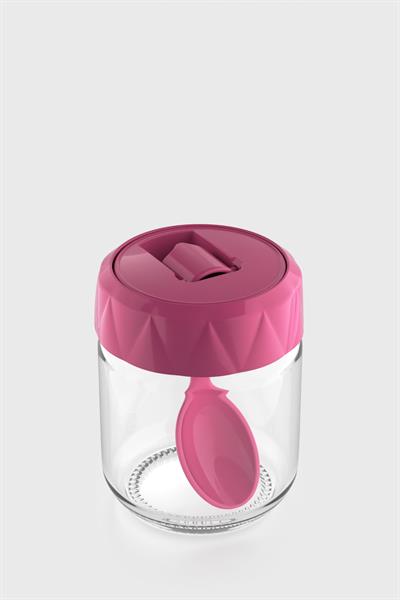 Renga Lexa 210 ml Kaşıklı Cam Baharatlık 161019 Fuşya