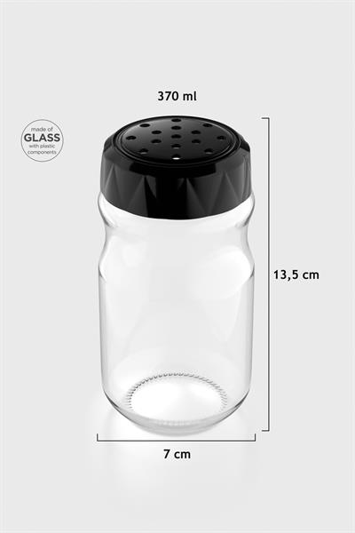 Renga Lexa 370 ml Cam Baharatlık 161016 Siyah