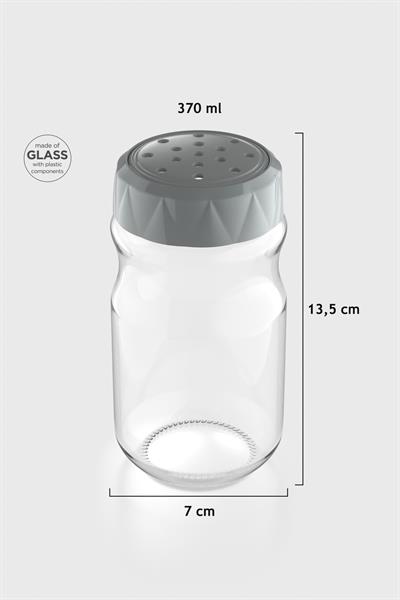 Renga Lexa 370 ml Cam Baharatlık 161016 Gri