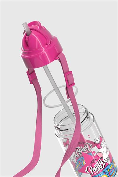 Renga Leya Kral Şakir Canan Desenli 1000 ml Çocuk Beslenme Kabı ve 500 ml Suluk Seti 222051 Pembe