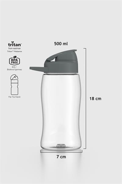 Renga Lidya 500 ml Füme Kapaklı Tritan Matara 911031
