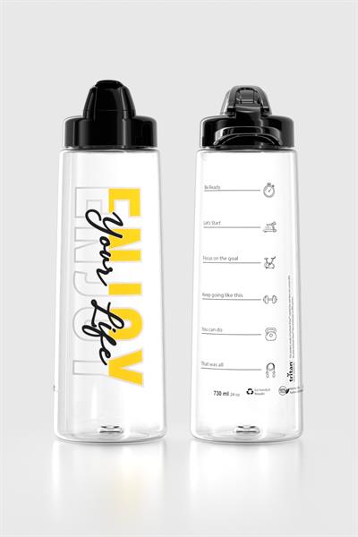 Renga Lidya Enjoy Desen 730 ml Tritan Matara 912035 Siyah
