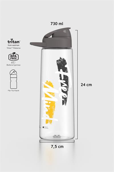 Renga Lidya Free Mind Desen 730 ml Tritan Matara 912035 Füme