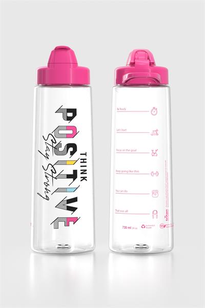 Renga Lidya Positive Desen 730 ml Tritan Matara 912035 Fuşya
