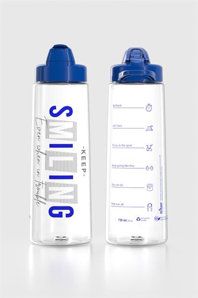 Renga Lidya Smiling Desen 730 ml Tritan Matara 912035 Mavi