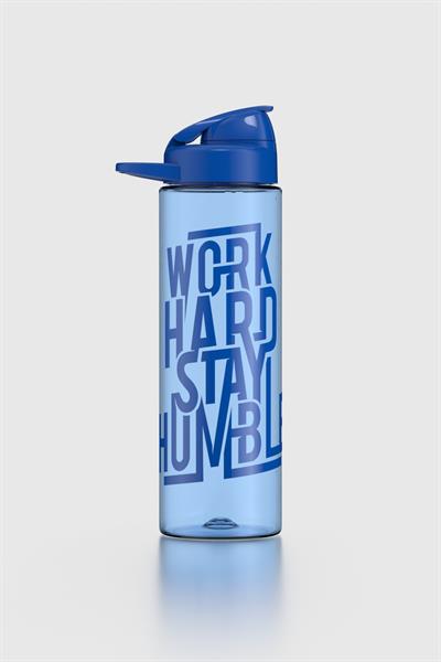 Renga Lidya Work Hard Desen 630 ml Tritan Matara 912033 Mavi