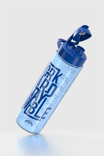 Renga Lidya Work Hard Desen 630 ml Tritan Matara 912033 Mavi