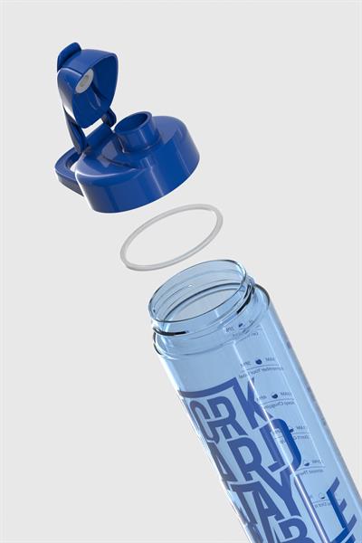 Renga Lidya Work Hard Desen 630 ml Tritan Matara 912033 Mavi