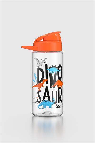 Renga Lidya Yazı Desenli 500 ml Tritan Çocuk Matara 912036 Turuncu