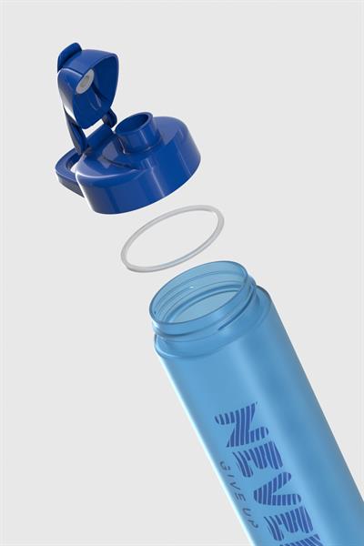 Renga Lidya Yazı Desenli 630 ml Mat Tritan Matara 912118 Mavi