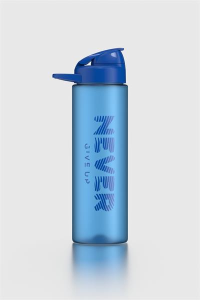 Renga Lidya Yazı Desenli 630 ml Mat Tritan Matara 912118 Mavi