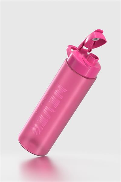Renga Lidya Yazı Desenli 630 ml Mat Tritan Matara 912118 Fuşya