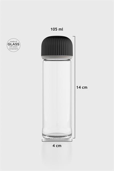 Renga Line 105 ml Siyah Kapaklı Cam Tuzluk 121014