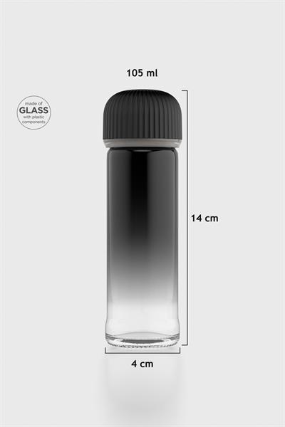 Renga Line Boyalı 105 ml Cam Tuzluk-Karabiberlik 122021 Siyah