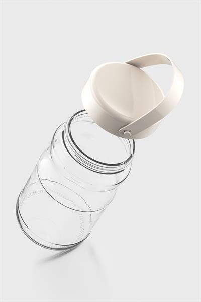 Renga Macro 1700 ml Bej Kapaklı 3lü Cam Kavanoz Seti 131074