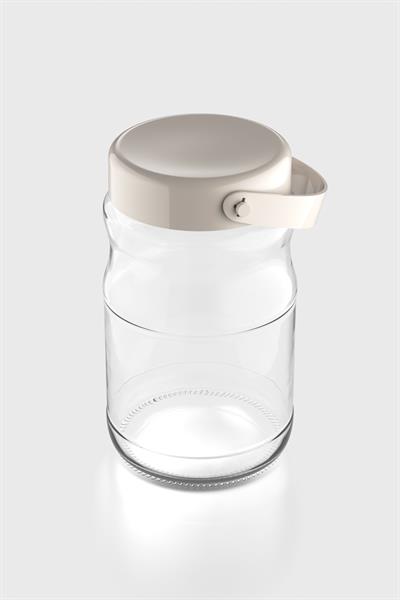 Renga Macro 1700 ml Bej Kapaklı Cam Kavanoz 131074