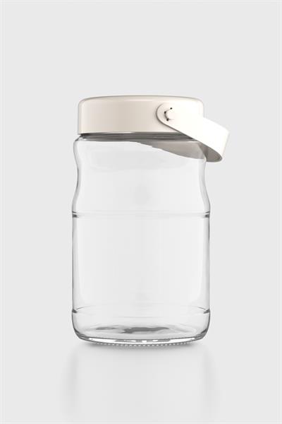 Renga Macro 1700 ml Bej Kapaklı Cam Kavanoz 131074