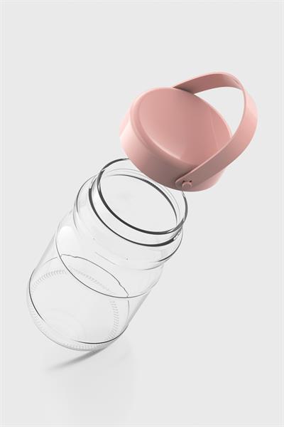 Renga Macro 1700 ml Pembe Kapaklı 3lü Cam Kavanoz Seti 131074