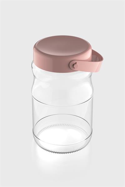 Renga Macro 1700 ml Pembe Kapaklı Cam Kavanoz 131074