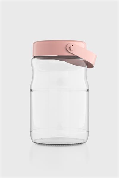 Renga Macro 1700 ml Pembe Kapaklı Cam Kavanoz 131074