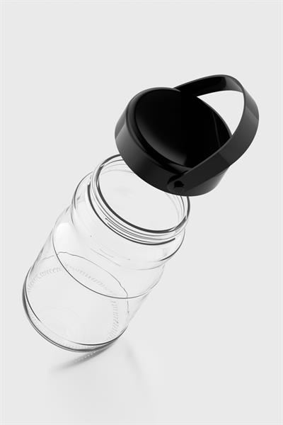 Renga Macro 1700 ml Siyah Kapaklı 3lü Cam Kavanoz Seti 131074