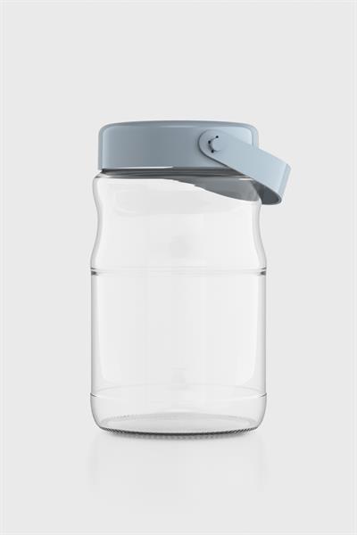 Renga Macro 1700 ml Turkuaz Kapaklı Cam Kavanoz 131074