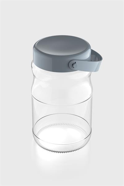 Renga Macro 1700 ml Turkuaz Kapaklı Cam Kavanoz 131074