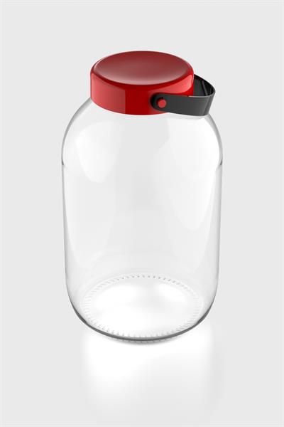 Renga Macro 5000 ml Kırmızı Kapaklı Cam Kavanoz 131017