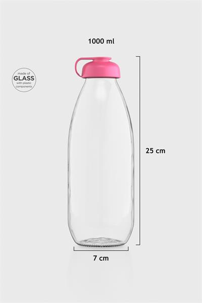 Renga Milky 1000 ml Cam Şişe 181009 Fuşya