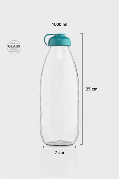 Renga Milky 1000 ml Cam Şişe 181009 Sky Turkuaz