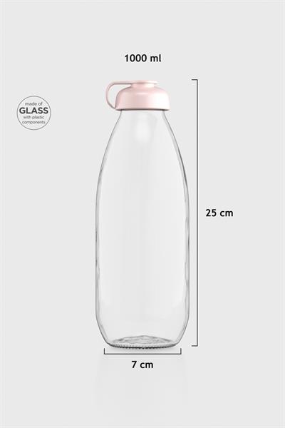 Renga Milky 1000 ml Cam Şişe 181009 Toz Pembe