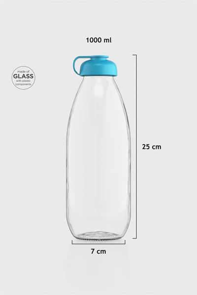 Renga Milky 1000 ml Cam Şişe 181009 Turkuaz