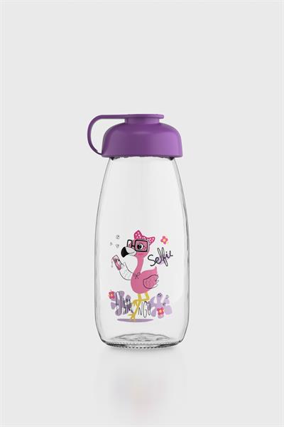 Renga Milky Kids Desenli 250 ml Cam Şişe 182056 Mor
