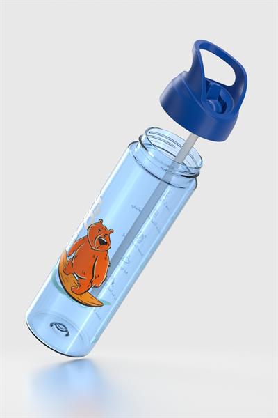 Renga Moly Desenli 630 ml Pipetli Tritan Çocuk Matara 912172 Mavi