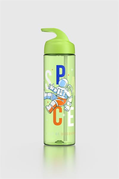Renga Moly Desenli 630 ml Pipetli Tritan Çocuk Matara 912172 Yeşil