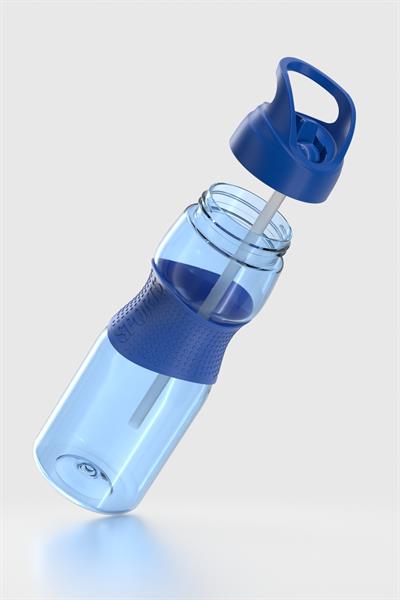 Renga Moly Silikon Detaylı 730 ml Pipetli Tritan Matara 912116 Mavi