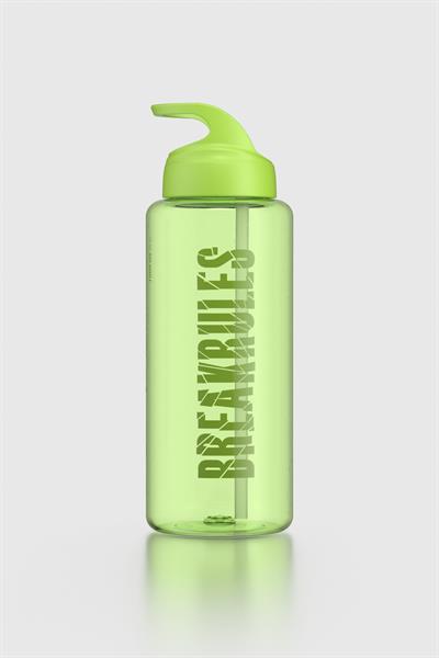 Renga Moly Yazı Desenli 1000 ml Pipetli Tritan Matara 912139 Yeşil