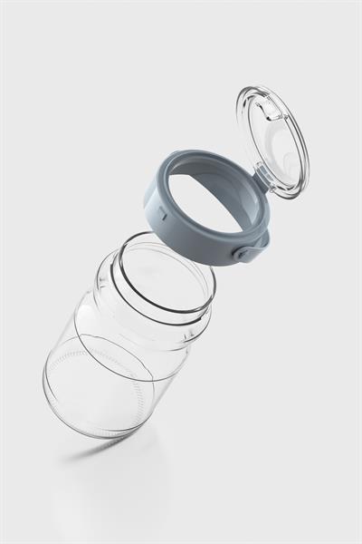 Renga Mono 1700 ml Turkuaz Kapaklı 3lü Cam Kavanoz Seti 131072