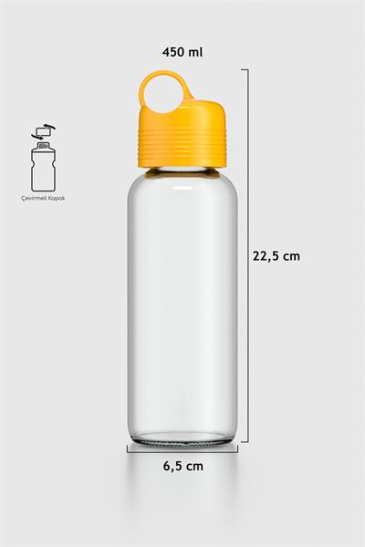 Renga Moon 450 ml Cam Matara 922009 Sarı