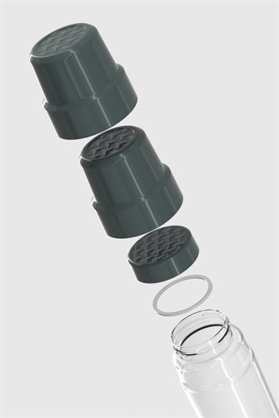 Renga Nest 800 ml Çift Bardaklı Tritan Matara 912086 Füme